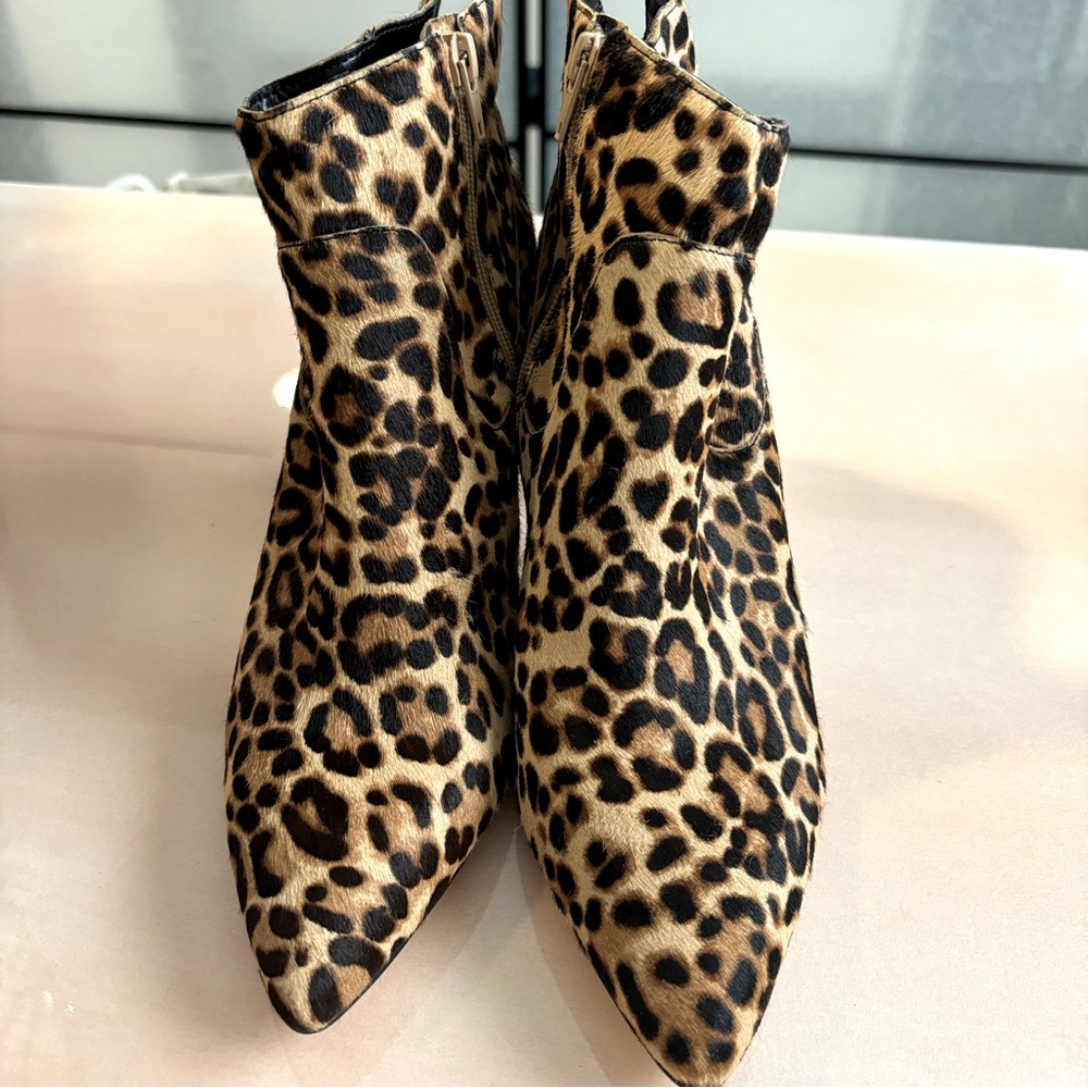 SOLE SOCIETY LEOPARD ANKLE BOOTIES SIZE 10 NEW